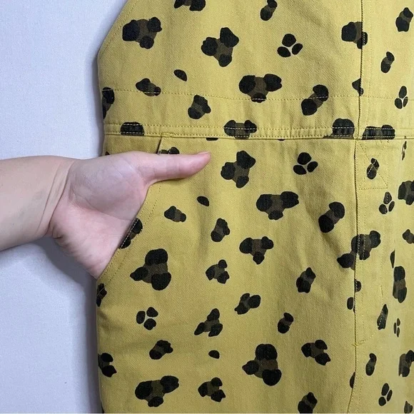 Entro Boho Leopard Pinafore Jumper Overalls Mini Dress - Picture 11 of 15